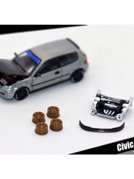 BMC Alloy Car 1 64 Civic EG6 Ben * Tian Civic EG6 Car Model Toy Ornaments