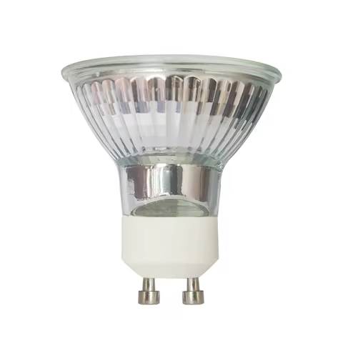Gu10 Base Lampara 220v Halogen Bulb Spot Light,hal-gu10 Wholesale 35w 50w Glass White Halogen Light 