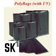 (Pcs) UV Polybag(12inci X 12Inci ) /Polibag/Nursery Plantation Bag
