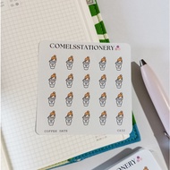 COMELS Coffee Date Daily Chores Sticker Sheet for Planner Bullet Journals Journaling Diary