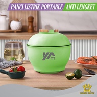 Bright Crown Panci Listrik Portable1.5L Mangkok Rice Cooker Mini Lapisan Keramik Anti Lengket