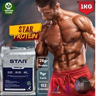 STAR PROTEIN Whey Protein Bubuk Kedelai murni Susu Suplemen Fitnes 1000 Gram