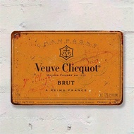ป้ายโลหะวินเทจ Veuve Clicquot Champagne - ตกแต่งผนังรีโทรสไตล์ฝรั่งเศสคลาสสิกสำหรับบาร์ ห้องครัว และ