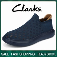 Clarks_รองเท้าแตะแฟชั่นครึ่งเพนนี ผู้ชายLoafersสบายรองเท้าเปิดส้นรองเท้ากีฬาผู้ชายรองเท้าน้ำหนักเบาร