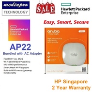HP / HPE AP22 WiFi 6 Access Point / Router, Bundled wtih AC Adapter Aruba Instant On Mesh  - 2 Yr HP