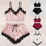 Sexy Lace Pajamas Nightgown Set for Women with Padded Cups