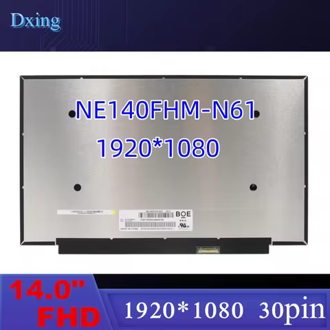 14.0 IPS Laptop LCD Screen NE140FHM-N61 For Lenovo ThinkPad X1 Carbon 7th 8th Gen T490 T495s T14 Gen