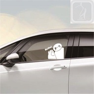 Baymax hello car cutting sticker, cool car body variation glass sticker