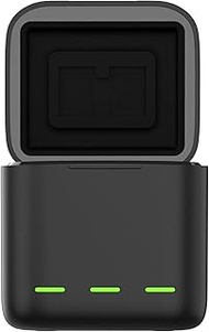CamGo Telesin 3 Channel Storage Battery Charger Box for GoPro Hero 12 / Hero 11 / Hero 10 / Hero 9 Black