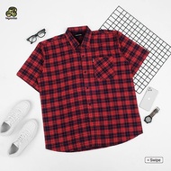 KEMEJA Jumbo Short Flannel Shirt xxxl xxxxl Oversized Short Sleeve Shirt 6xl 7xl 8xl