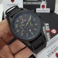 Original Kademan Men's 6065-2G Leather Watch Official 1 Year Guarantee