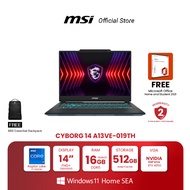 MSI NOTEBOOK CYBORG 14 A13VE-019TH | 14" FHD+ | Raptor Lake i7-13620H | NVIDIA GeForce RTX 4050 | 16