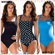 WATTLE1 Ladies Padded Swimwear One-Piece Plus Size Summer Female Cloth Monokini Swimming Costume