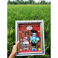 Flannel graduation doll in 8R frame
