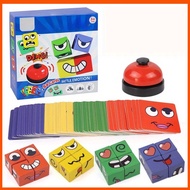 Face Changing Magic Cube Building Blocks, Expression Puzzle Building Blocks Pattern Matching Game Pa