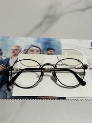 99%新 Chrome Hearts BUBBA-A 磨砂黑18K金  眼鏡 glasses