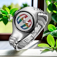 PINTIME ชุด Y2K มิลเลนเนียมย้อนยุคคู่ใหม่จอแสดงผลแบบดิจิตอลคู่ผู้ชาย Niche Ins ชุดสตรีทนาฬิกาควอตซ์ก