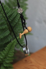 壹染指原創手工 | 999純銀戒指 | 黃楊木葫蘆 | 編繩項鏈