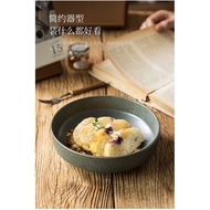 24K 7 inch Green Ceramic Pasta Plate Pasta Bowl Rice Pasta Bowl KP999