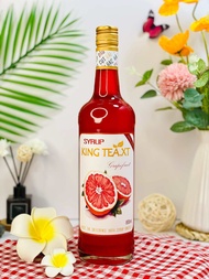 Syrup Bưởi Hồng Cô Đặc Pha Chế(Syrup Grapefruit)KingTea.XT- Chai Thủy Tinh 800ml