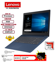 SLIM LAPTOP LENOVO IDEAPAD 320/330 AMD A9 LAYAR 14 INCH WINDOWS 10 BERGARANSI FREE TAS/MOUSE