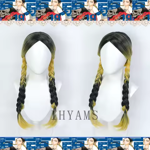 75cm Anime Haitani Ran Haitani Rindo Wig Cosplay Wig Tenjiku Rokuhara Tandai Double Long Twist Braid