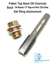 tap set baut oli oversize / Benly Halus tap HSS m14x1.25 Baut 19 kunci 17 drat Halus