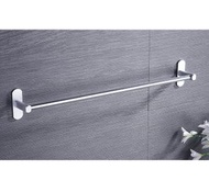 全城熱賣 - 毛巾桿免打孔衛生間加長浴室壁掛毛巾架廁所廚房太空鋁（太空鋁毛巾桿單桿亮砂款41cm(免打孔安裝)）