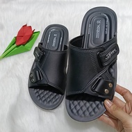 Dép da nam quai đế PU đúc liền đi nhẹ êm chân đi nước đi mưa tốt N05