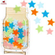2 Pcs Reward Jars for Kids Wood Personalized Dinosaurs and Stars Jar Reward System Magnetic Reward J