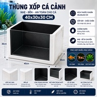 Glass-mounted foam box without light 40x30x30 Aquarium Tank Akuarium Ikan
