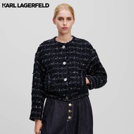 KARL LAGERFELD -  BOUCLE BOMBER JACKET
