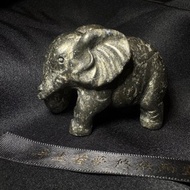 財富 智慧 x 黃鐵礦 愚人金 擺件 大象 擺件 療癒小物