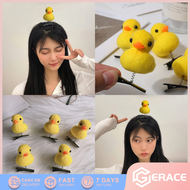 INS Trend Flocking Duck Hairpin Kids's Cartoon Hair Accessories Baby Girls Hairpin Toys Small Gifts Student Prizes Little Yellow Duck Hairpin Spring Hair Hooks Girl Accessories 3D Cartoon Duck Headdress [PH]