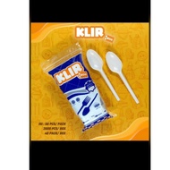 KLIR ECO PLASTIC SPOON WHITE PLASTIC SPOON/ DISPOSABLE PLASTIC SPOON/ ECO FRIENDLY SPOON/ CATERING &