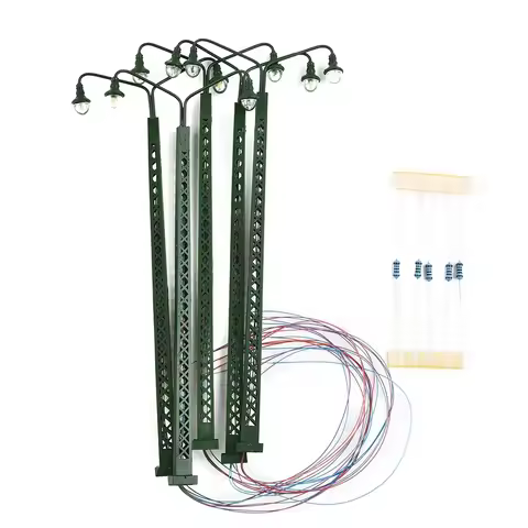 Authentic Lighting Details For Your Model Railroad 5Pcs Model Railroad Lights Lattice Mast Light Gau