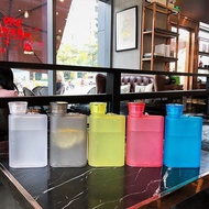 Pocket water bottle, portable translucent paper water bottle, unisex flat cup, convenient portable t