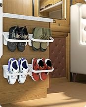 Baffect Wall Hanging Shoes Rack, Door Mounted Plastic Shoe Organizer, RV Camper Folding Shoes Holder
