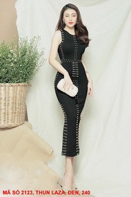 MyDu Shop | MS 21239 Đầm Ôm Đính Ngọc Trai Tinh Tế Thun Laza Cao Cấp