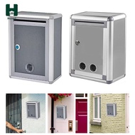 [Homyl] Lockable Mailbox for Wall Mounting, Key Dropbox, Metal Letter Box, Vertical, Durable, Rust-f