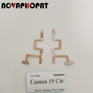 For Tecno Camon 19 CI6 CI6n / Camon 19 Pro 4G Ci8 Ci8n Power On Off Volume Up Down Switch Ribbon Pow