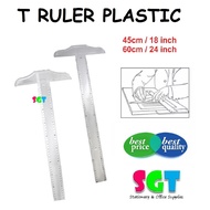 Transparent T-Ruler ( 45cm / 60cm )