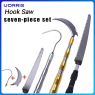 7M Telescopic High Pruning Branch Saw Fruit Picker Tree Cutter Sabit Sawit Gergaji Pokok Galah Sawit