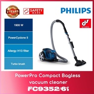 Philips FC9352/61 PowerPro Compact Bagless vacuum cleaner WITH 2 Years Warranty