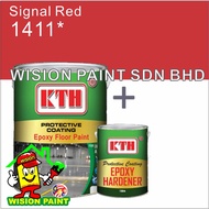 1411 * SIGNAL RED ( 5 LITER ) 5L KTH Epoxy floor paint / expoxy floor paint / ROOFING &amp; FLOORING cat epoxy lantai / pain
