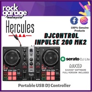 Hercules DJControl Inpulse 200 MK2 Portable USB DJ Controller with Beatmatch Guide, DJ Academy and f