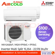 (PRE-ORDER) Mitsubishi StarMex Multi-Split AirCon MXY-2H20VF/MSXY-FP10VG + FP13VG