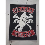 Militia wolf screen printed backpatch 29x39 cm clothing patch