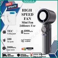 Mini Fan Portable LED Display High Speed Turbo Kipas Mini office fan 199 Level Adjustment 23H 6000mA