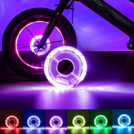 LED Rechargeable Bike Wheel Hub Lights Waterproof USB RGB Colorful Bicycle Spoke Lights Decoration